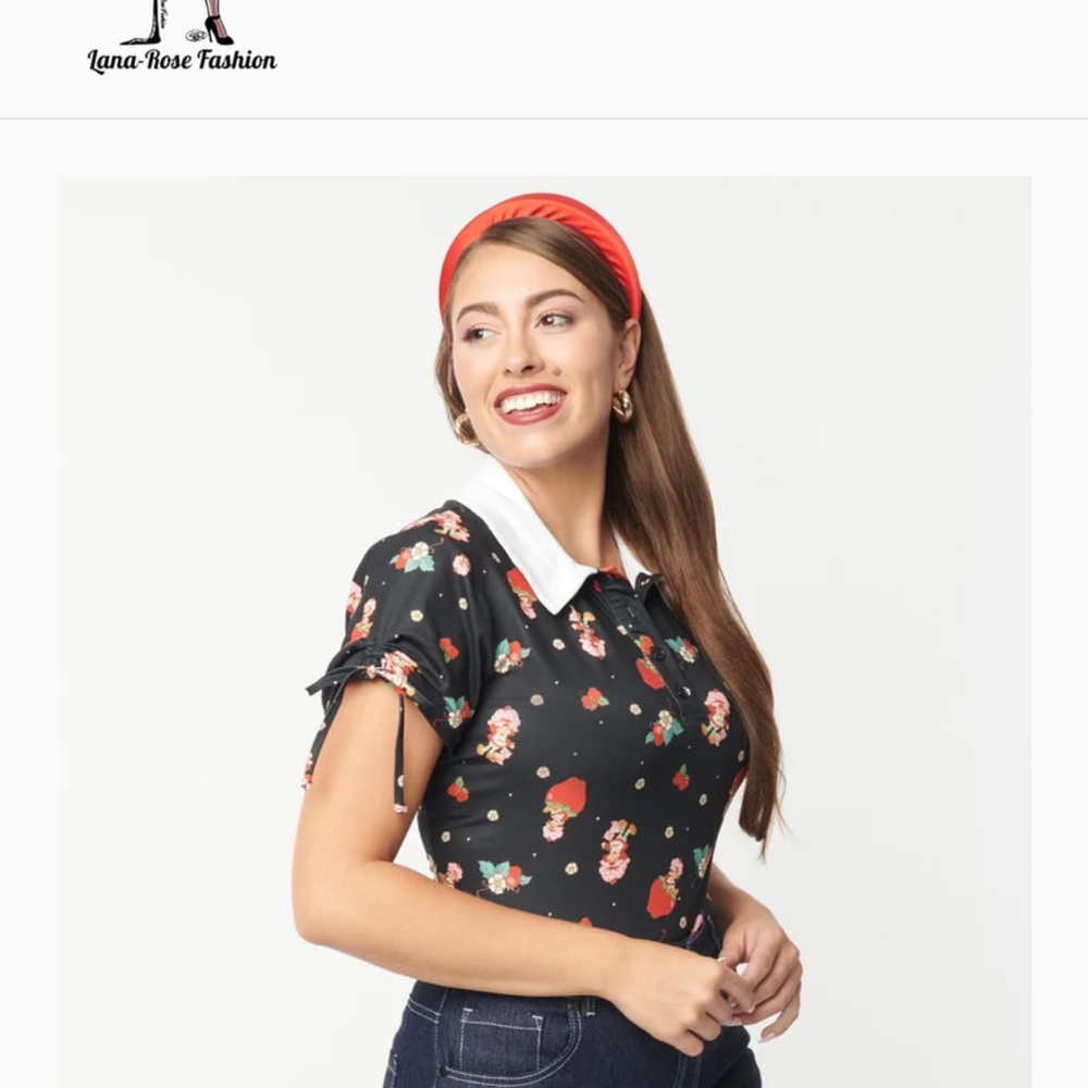 RARE strawberry shortcake x unique vintage top - Picture 2 of 12
